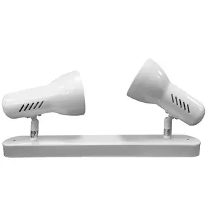 Deux projecteurs blancs LED bande 2xE27 Galaxy EDM 32005 pas cher