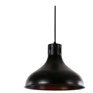 Plafonnier Métallique Vintage E27 60w Couleur Noire Ø30x25cm EDM