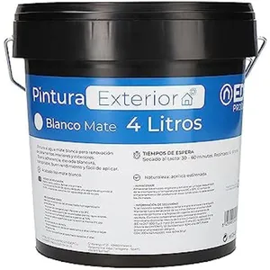 S.of. peinture plastique intérieur mat / extérieur blanc 4l EDM 25404 pas cher