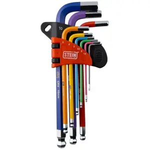 Stein jeu de clés allen cr-v à bille longue 9 pièces couleurs pas cher