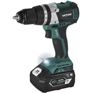 Perceuse à percussion sans balais Vatton 20v 1 batterie 4,0ah pas cher
