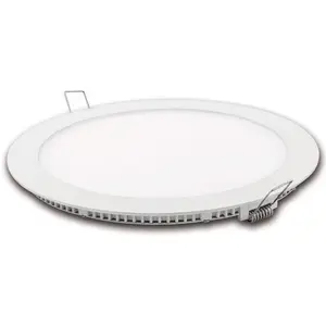 MATEL Downlight LED rond plat en métal blanc chaud 18w