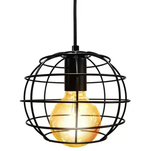 MATEL Applique suspendue vintage e-27 ronde en métal pas cher
