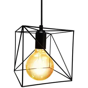Matel - Applique murale vintage suspendue e-27 carrée pas cher
