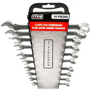 ALFA DYSER Stein cr-v satin jeu de clés fixes mixtes din-3113a 10 pièces pas cher