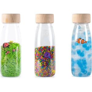 Jouet sensoriel - Petit Boum - Lot de 3 bouteilles Eco - Bébé - Vert - Musical pas cher