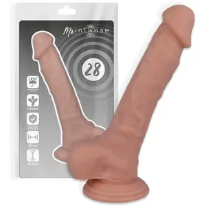 Mr. Intense - dildo - dildo vibrator - dildo vrouwen - dildo mannen - dildo anaal - dildo xxl  - beige - flexibel - 22,3cm Ø 3,4cm / sex / erotiek toys