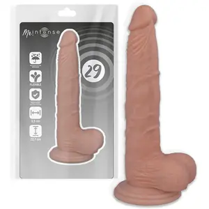 Mr. Intense - dildo - dildo vibrator - dildo vrouwen - dildo mannen - dildo anaal - dildo xxl  - beige - flexibel - 22,7cm Ø 3,5cm / sex / erotiek toys