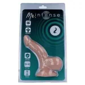 Mr. Intense - dildo - dildo vibrator - dildo vrouwen - dildo mannen - dildo anaal - dildo xxl  - beige - flexibel - 16cm Ø 2,7cm / sex / erotiek toys