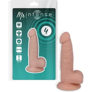 Mr. Intense - dildo - dildo vibrator - dildo vrouwen - dildo mannen - dildo anaal - dildo xxl  - beige - flexibel - 16,2cm Ø 3,1cm / sex / erotiek toys