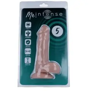 Mr. Intense - dildo - dildo vibrator - dildo vrouwen - dildo mannen - dildo anaal - dildo xxl  - beige - flexibel - 16,5cm Ø 3,5cm / sex / erotiek toys