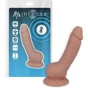 Mr. Intense - dildo - dildo vibrator - dildo vrouwen - dildo mannen - dildo anaal - dildo xxl - beige - flexibel - 17,6cm Ø 3,5cm / sex / erotiek toys pas cher