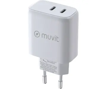 Muvit For Change Chargeur Mural Usb-c Pd 45w + Pd 20w pas cher
