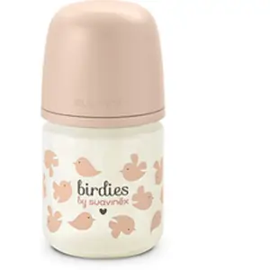 Suavinex Biberon Verre Tétine SXPRO XS Birdies Rose 120ml pas cher