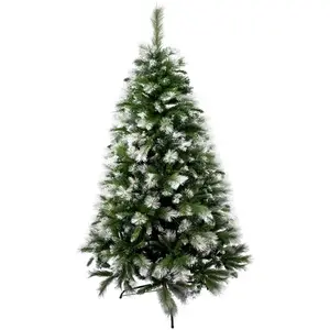 SOLAGUA NAVIDAD Arbre de Noël Artificiel Extra Rempli Sapin Combiné à Deux Feuilles de 150 à 240cm et Support Métallique (Neigeux, 240cm 1180Tips) pas cher