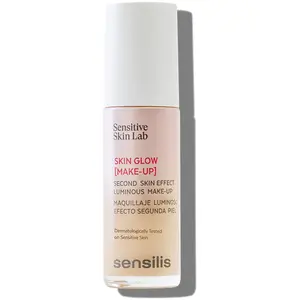Rilastil Sensilis Skin Glow Make Up - Fond de teint hydratant et lumineux, couverture légère, pour peau terne, convient aux peaux sensibles, 30 ml, teinte 04 beige rose pas cher