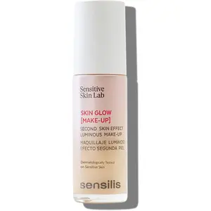 Rilastil Sensilis Skin Glow Make Up - Fond de teint hydratant et lumineux, couverture légère, pour peau terne, convient aux peaux sensibles, 30 ml, teinte 02 beige pas cher
