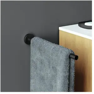 COSMIC Wall Mounted Towel Rail with Black Matte Finish 40 cm pas cher
