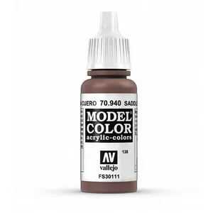 Vallejo Hobbyverf Acrylverf - 70940 Model Color Saddle Brown - Acryl Verf flesje - 17 ml pas cher