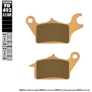 Galfer Plaquettes De Frein à Disque Frittées Fd493-g1380 pas cher