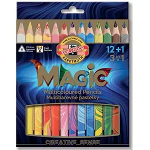 Koh-I-Noor Crayons de couleur Magic - KOH I NOOR - Etui de 13 - Multicolore - 7 ans et plus - Crayons magiques pas cher