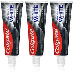 Colgate, Dentifrice, Advanced White Charcoal dentifrice blanchissant 3 x 75 ml pas cher