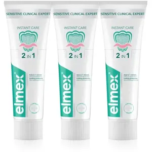Elmex, Dentifrice, Zahnpasta Sensitive Clinical Expert Instant Care Trio 3 x 75 ml pas cher