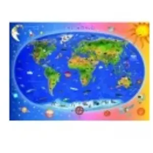 Dino Carte du Monde pour Enfants (en anglais) 47213 pas cher