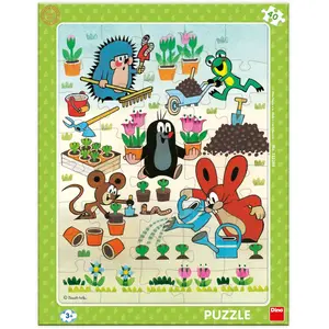 Dino Puzzle Taupe Jardinier 40 pièces pas cher