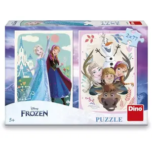 Dino 2 Puzzles - La Reine des Neiges : Anna & Elsa 38619 pas cher