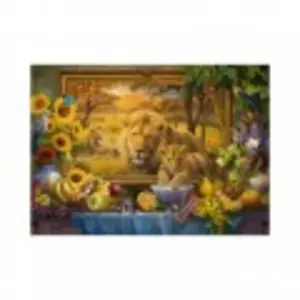 Dino Puzzle Lions auf einem Bild von 1000 Puppen pas cher