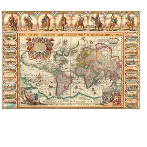 Dino Vieille Carte du Monde 56115 pas cher