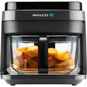 Philo Philco PHAF 2000 noir / Friteuse à air chaud / 1200W / 5,5L / 40°C - 200°C / 8 programmes, Friteuse, Noir pas cher