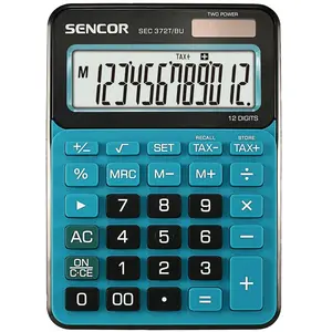 SENCOR SEC 372T/BU Calculatrice à 12 chiffres avec écran extra large M...