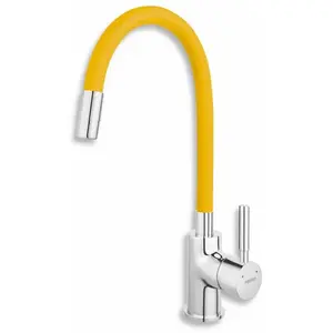 Novaservis Ferro - Keukenkraan met flexibele arm, geel/chroom 70710,0ZL pas cher