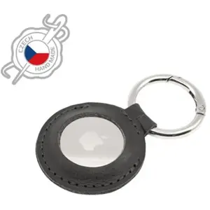 Comparateur de prix : Etui FIXED do AirTag wykonane z prawdziwej skóry bydl cej z karabi czykiem, czarne
