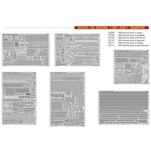Eduard USS ARIZONA 1/200 -Partie I. pour Trumpeter pas cher