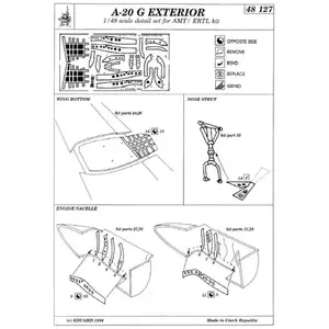 Eduard A-20 G Boston Exterior pour AMT Kit pas cher