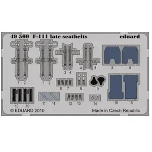 Eduard F-111 seatbelts tardifs pour Hobby Boss