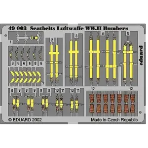 Eduard Ceintures de sécurité Luftwaffe WW.II Bombers pas cher