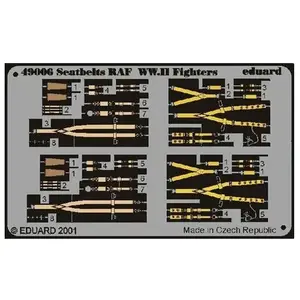 Eduard Seatbelts couleur RAF WWII pas cher