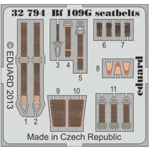 Eduard BF 109G seatbelts pour Revell