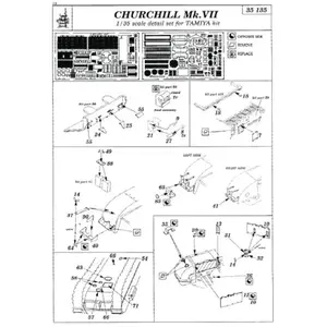 Eduard Kit de détail extérieur Churchill Mk.VII pas cher
