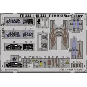 MAQUETTE F 104 C/J STARFIGHT.HASEGA/48 EDUARD FE222 pas cher