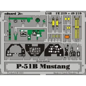 Comparateur de prix : MAQUETTE P 51 B MUSTANG TAMIYA 1/48 EDUARD FE219