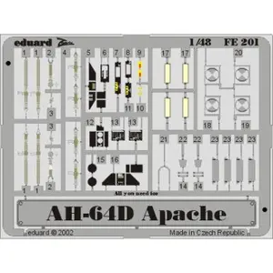 Comparateur de prix : MAQUETTE AH 64 D APACHE HASEGAWA1/48 EDUARD FE201