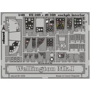 Comparateur de prix : Eduard Intérieur du cockpit du Wellington Mk.I pour le kit Trumpeter
