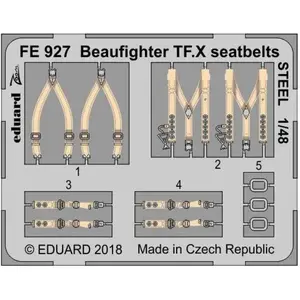 Eduard Beaufighter TF.X seatbelts STEEL f.Revell pas cher