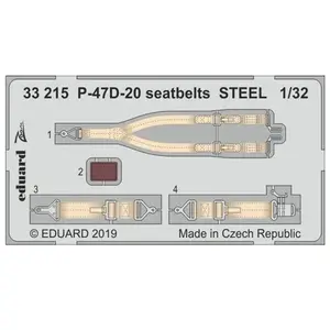 Eduard P-47D-20 seatbelts STEEL pour TrumpeterVendu pargalaxus