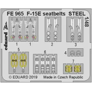 Eduard F-15E seatbelts STEEL f.Great Wall HobbyVendu pargalaxus
